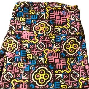 Tall & Curvy (TC) ~ Women's LulaRoe Leggings ~ Multi Color ~ Graffiti Pattern